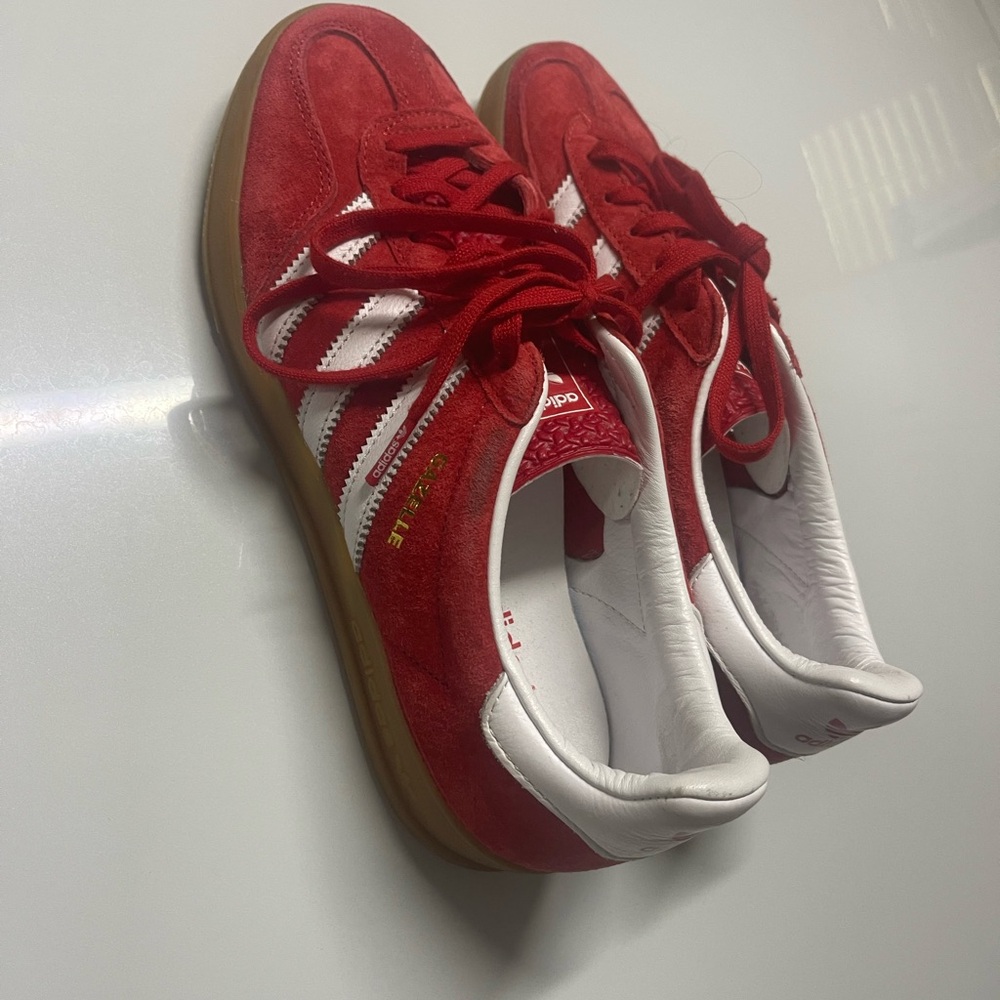 Adidas Red Suede Sneakers